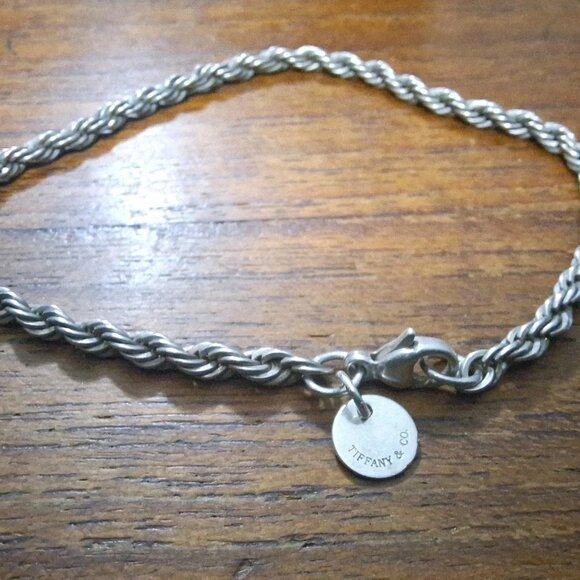 LIke New, Tiffany & Co. Sterling Silver Twisted Rope Bracelet - 7 Inches- - Picture 2 of 4